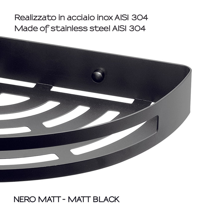 GEDY 24791400000 NERVA Portaobjetos Angular Negro Mate