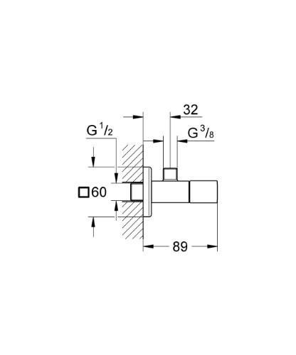 GROHE 22 012 000 EUROCUBE Llave De Corte