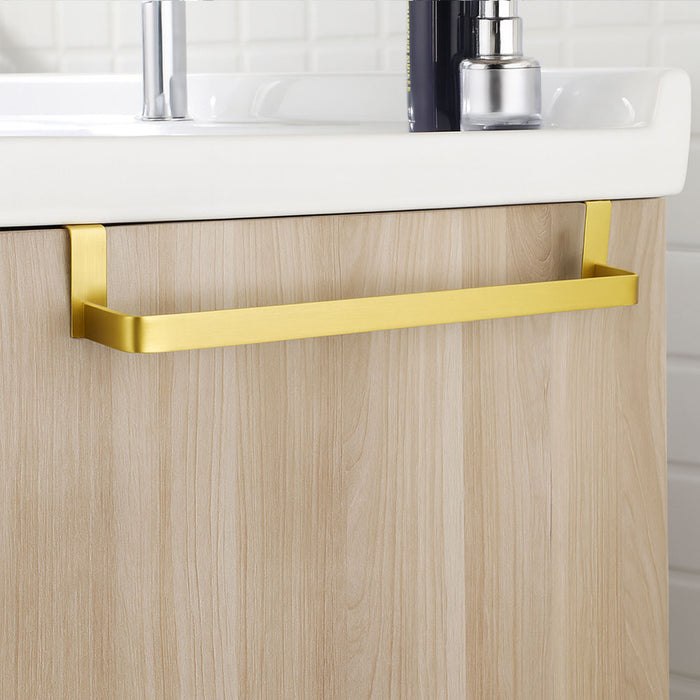 OXEN 320374 Toallero Sin Taladros De 36 Cm Oro Cepillado Acero Inoxidable