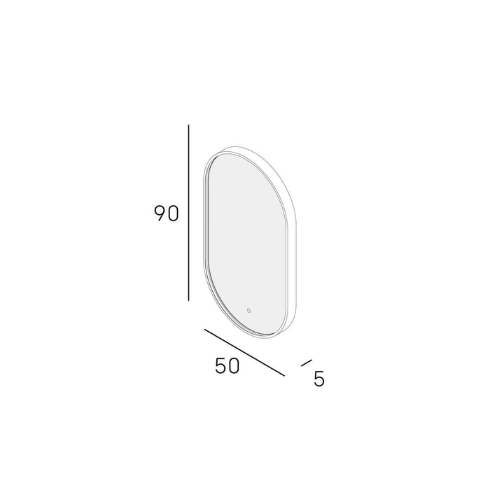 MANILLONS TORRENT 07375047 SWING Espejo Bronce 50X90