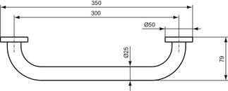IDEAL STANDARD A9126AA IOM Asa 30 Cm Cromo