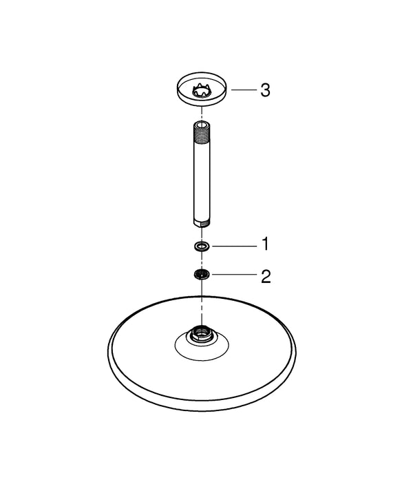 GROHE 26 672 243 TEMPESTA System 250 Sistema de ducha con termostato para baño ducha Negro Mate