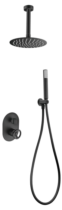 IMEX GTV038/NG VESUBIO Conjunto de Ducha Empotrado Monomando Negro Mate