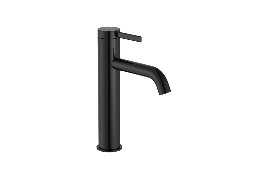ROCA A5A3C9ECN0 ONA Grifo Monomando Lavabo con Caño Mezzo Desagüe Click-Clack Cold Start Negro Titanio