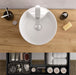 SALGAR 110546 BEQUIA Mueble de Baño con Lavabo de Posar y Encimera 120 cm 2 Cajones 2 Puertas Roble África