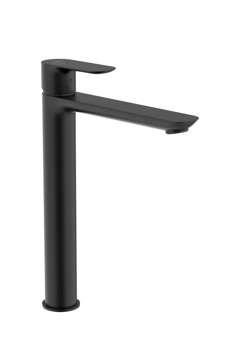 ROCA A5A346ENB0 CALA Grifo Monomando Lavabo Con Caño Alto Cuerpo Liso Cold Start Negro Mate
