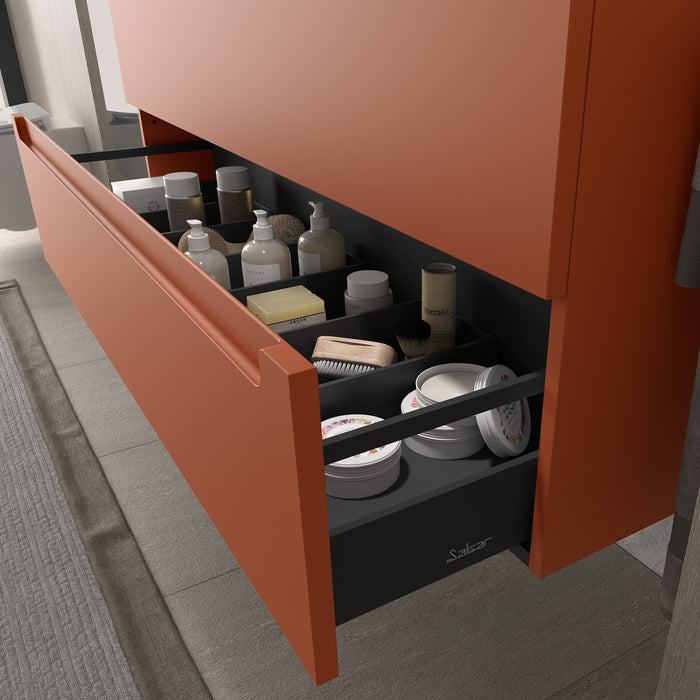 SALGAR MONTERREY Mueble+Tapa+Lavabo Bol Color Terracota