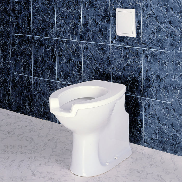 PRESTO 87221 Inodoro Prestowash 720 fluxor inox con asiento+tapa Blanco