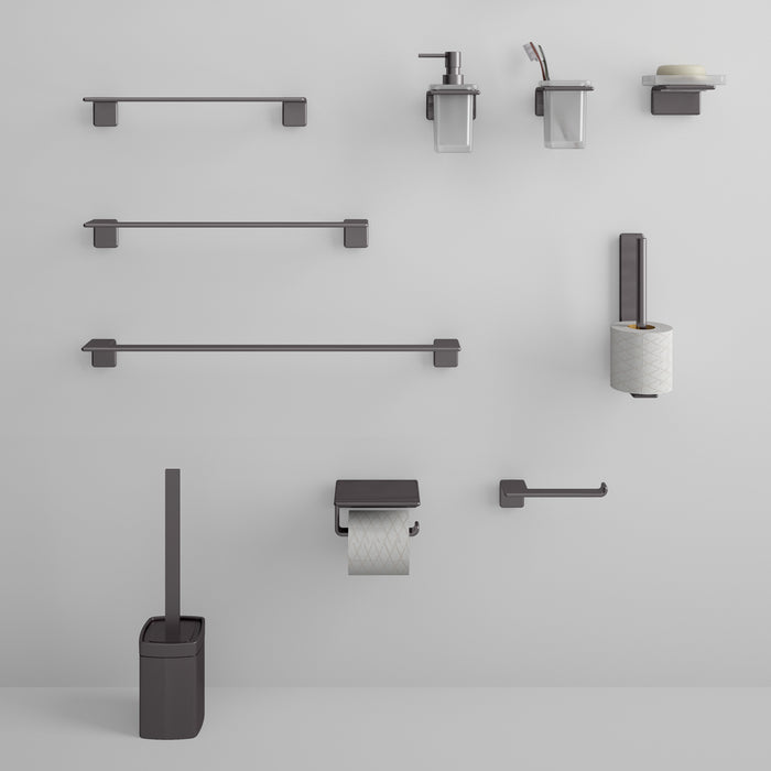 GEDY A9238100000 IL GIGLIO Toallero doble articulado gun metal