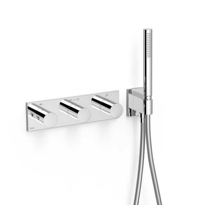 TRES 30735301 B-SYSTEM Grifo Termostático Empotrado 3 Vías Cromo