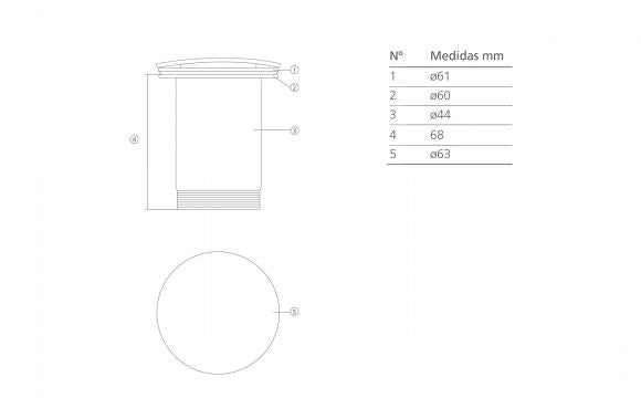 BATHCO 0212BL Válvula Clic Clac 60 mm Blanco Mate