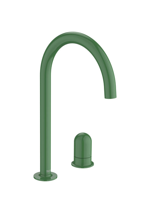 ROCA A5A3W3FP20 NU Grifo Monomando Lavabo con Maneta de Repisa Maneta Dome Verde Menta