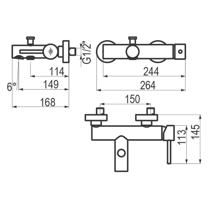 PRESTO 8631000 Theo grupo baño-ducha Cromo