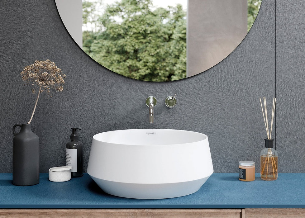ACQUABELLA 53022960 VENET CIRCLE XL Lavabo Sobre Encimera Blanco Mate