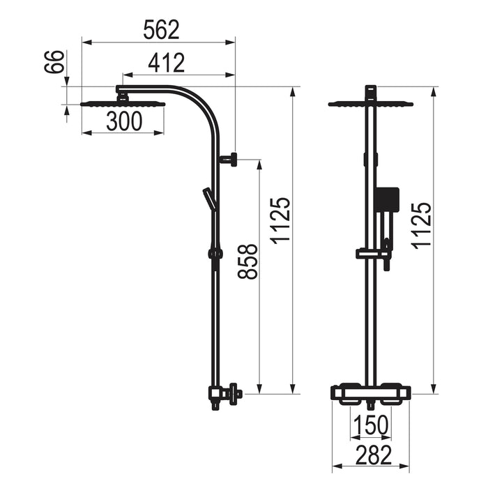 PRESTO 110049303 Nitro plus columna ducha termostática Blanco
