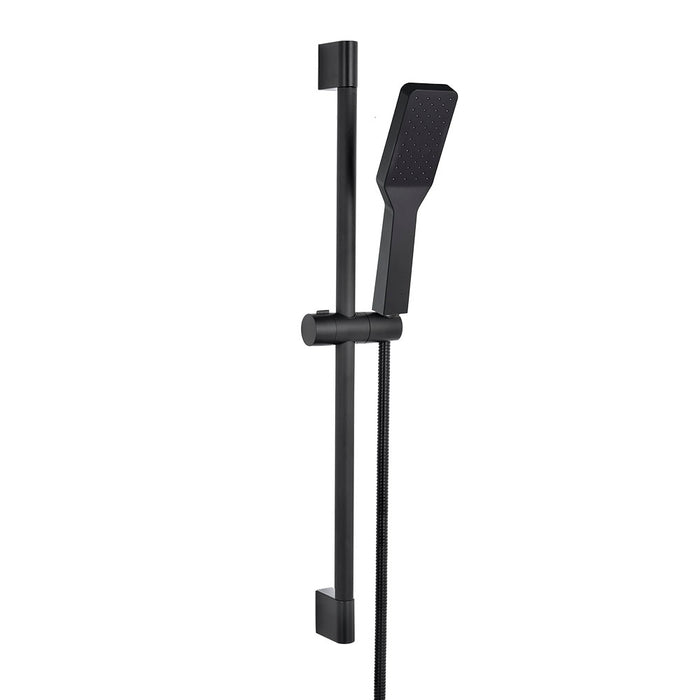 LLAVISAN L119504 Kit Flexo, Barra Y Ducha Negro Future Cuadrado