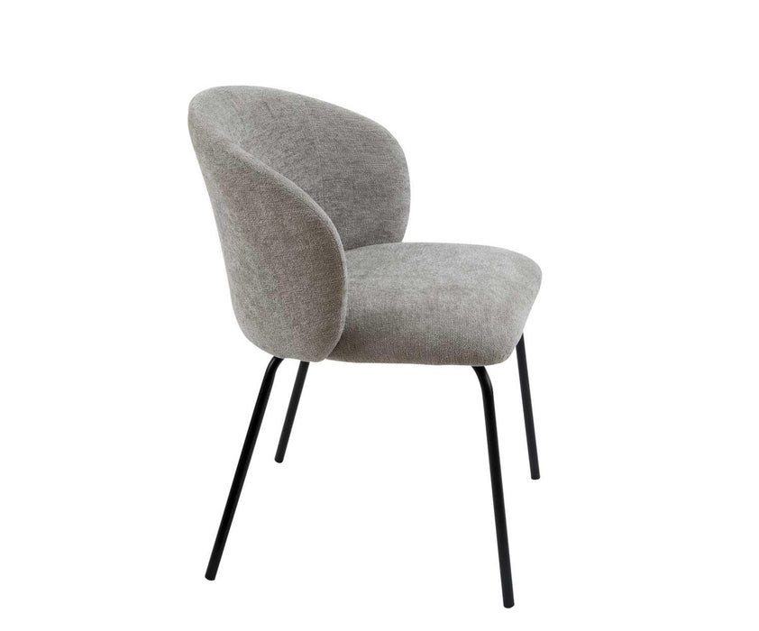 ANDREA HOUSE MU74111 Silla Tapizada Lina Gris 59x56x79 CM
