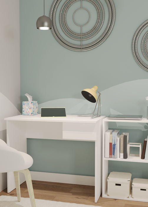 MUEBLES PITARCH Mesa Cajón Blanco