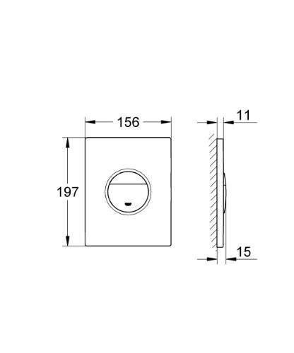 GROHE 38 765 P00 Nova Escudo SKATE Dual Flush Mate