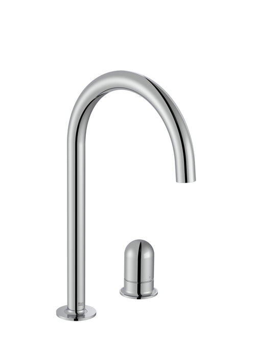 ROCA A5A3W3FC00 NU Grifo Monomando Lavabo con Maneta de Repisa Maneta Dome Cromo
