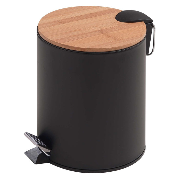 GEDY 14094100300 Papelera 5 Litros Natural-Negro Mate