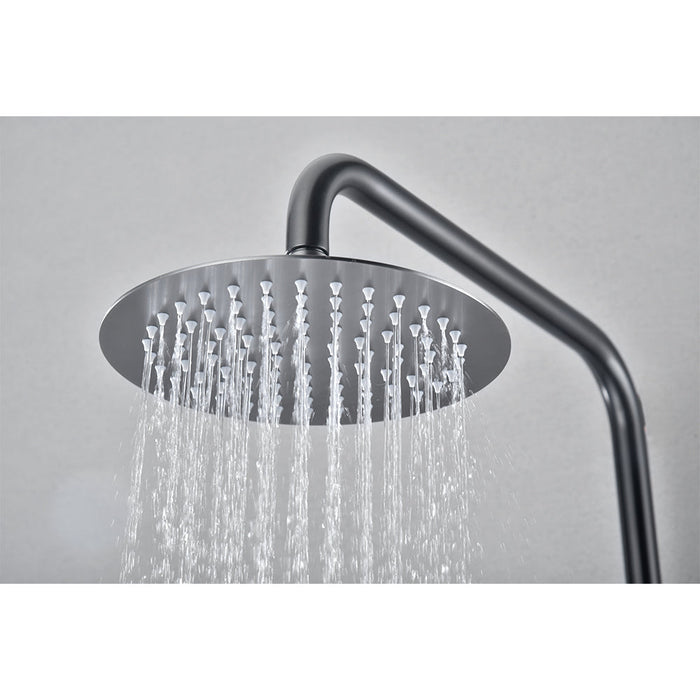 IMEX BDD038/BGM LINE Conjunto Ducha Monomando Black Gun Metal