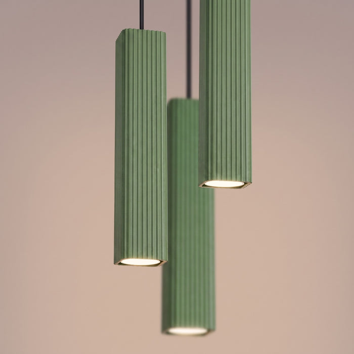 SOLLUX SL.3311 Lámpara Colgante Rayo 3P Verde Salvia