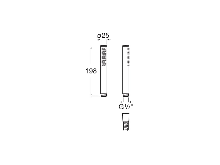 ROCA A5B9B61RG0 STELLA STICK ROUND Ducha de Mano Oro Rosa
