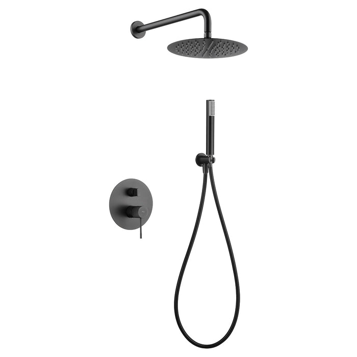 IMEX GPD038/BGM LINE Conjunto de Ducha Empotrado Monomando Black Gun Metal