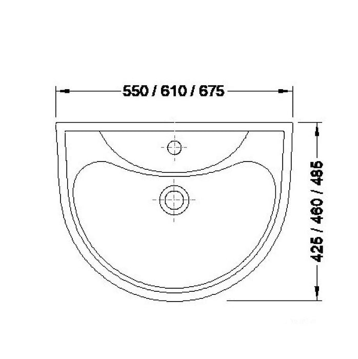 VALADARES 13311002C OCEANUS Lavabo 55 cm Con Pedestal
