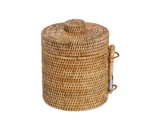 ANDREA HOUSE MS73186 Cubitera Ratan Con Pinzas Ø20X25Cm