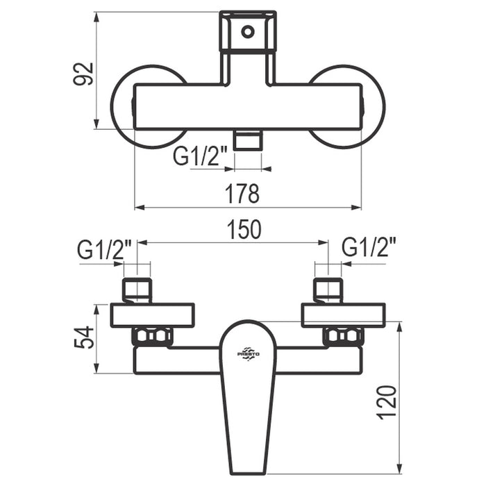 PRESTO 4601000 Aroha grupo ducha Cromo