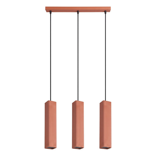 SOLLUX SL.3198 Lámpara Colgante Rayo 3L Ocre Rojo