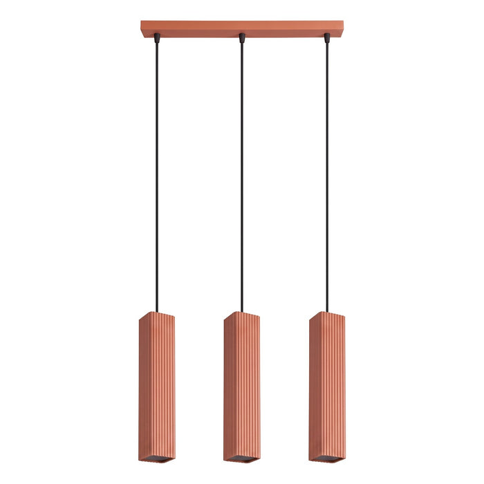 SOLLUX SL.3198 Lámpara Colgante Rayo 3L Ocre Rojo