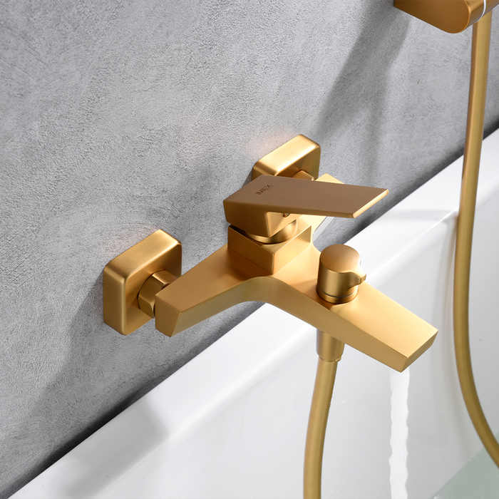 IMEX BDAR025-4OC ART Kit Baño / Ducha Monomando Oro Cepillado
