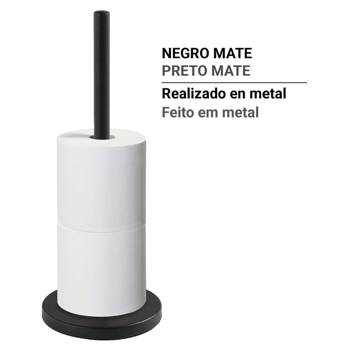 GEDY 11371400000 MAGO Portarrollos Negro Mate