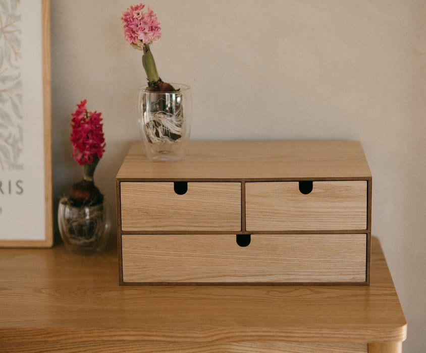 ANDREA HOUSE PA21005 Organizador Madera Sauce 3 Caja 38x25x17 CM