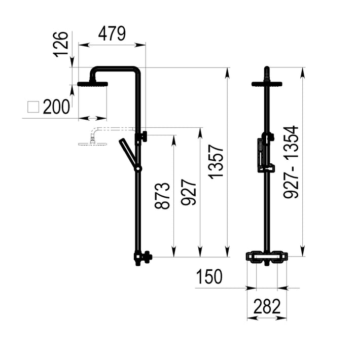 PRESTO 79150319 Koa Columna ducha termostática PVD Oro