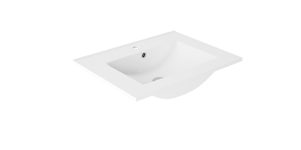 VISOBATH FLAT Lavabo Encimera Porcelana Blanco Brillo