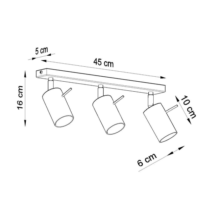 SOLLUX SL.2191 Plafón RING 3L rojo