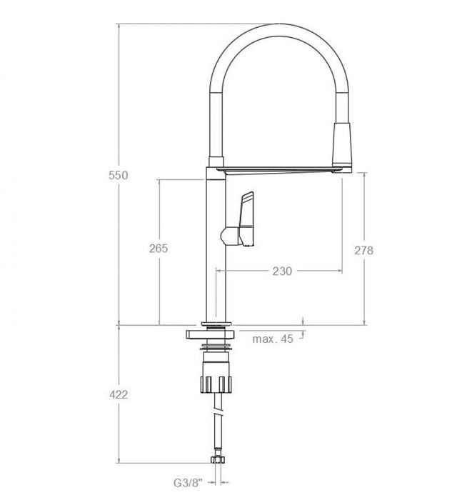 RAMONSOLER 388801MC MAGNET Monomando Cocina Cromo