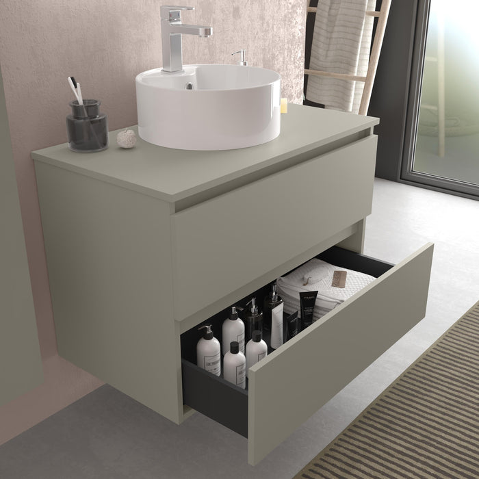 SALGAR 122346 BEQUIA Mueble de Baño Porcelana 140cm Gris mate
