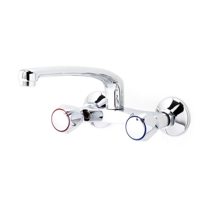 PRESTO 3832000 Elipse cocina mural bimando caño fundido Cromo