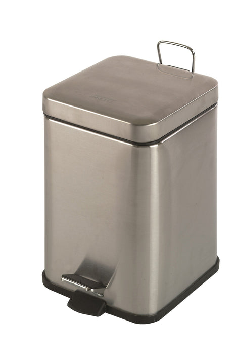 MEDICLINICS PP1206CS Cubo Pedal Cuadrado 6l Inox Satinado