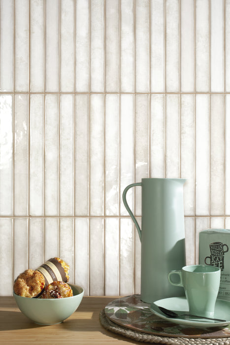 LA PLATERA BRICK RAKU PEARL 35x35 Azulejo Pasta Blanca