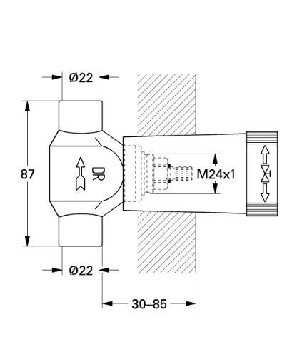 GROHE 29 804 000 Cuerpo Llave 3/4"