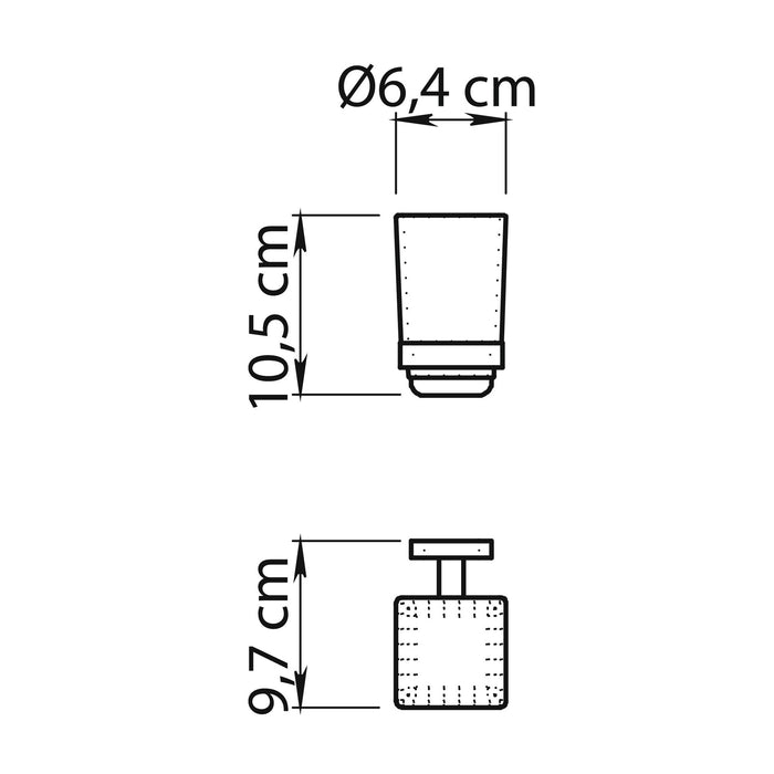 GEDY TO100200100 TONGA Portacepillos Blanco Mate