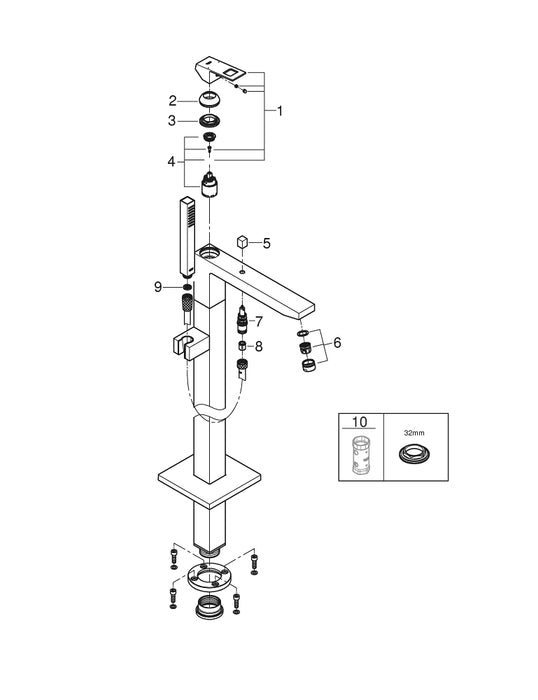 GROHE 24 192 003 EUROSMART Monomando de lavabo 1/2" tamaño S cromo