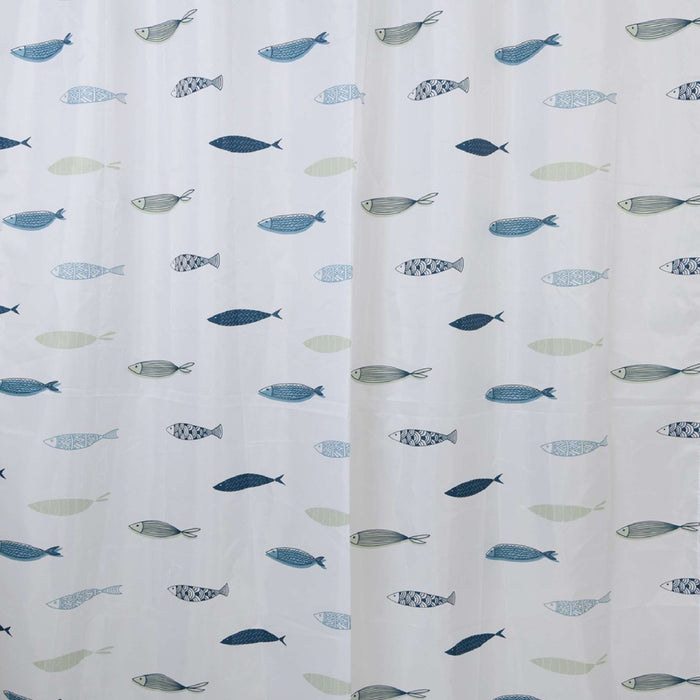 GEDY TTE13672400 Cortina 240X200 cm Blanco-Azul