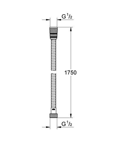 GROHE 28 025 001 ROTAFLEX Flexo Metálico 1,75m Cromo
